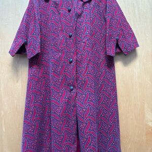Vintage Purple and Red Patterned Coat